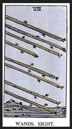 Otto di Bastoni nei Tarocchi