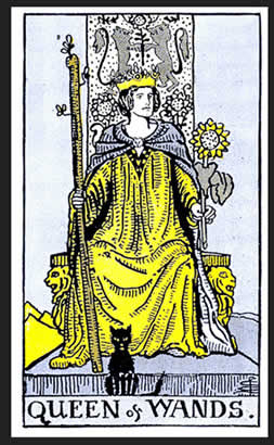 Regina di Bastoni nei Tarocchi